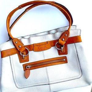Coach White Leather Bag